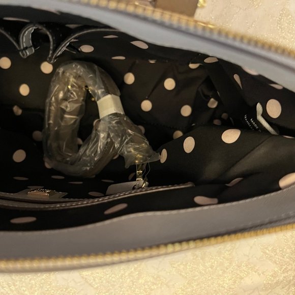 Ann Klein New Recruits satchel purse light gray NWT "read" - Picture 2 of 12